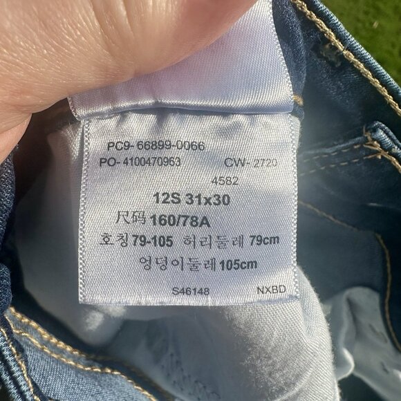 Levi's Denizen Mid Rise Bootcut Jeans Women's 12S 31x30 Blue Southwestern Casual - Picture 12 of 12